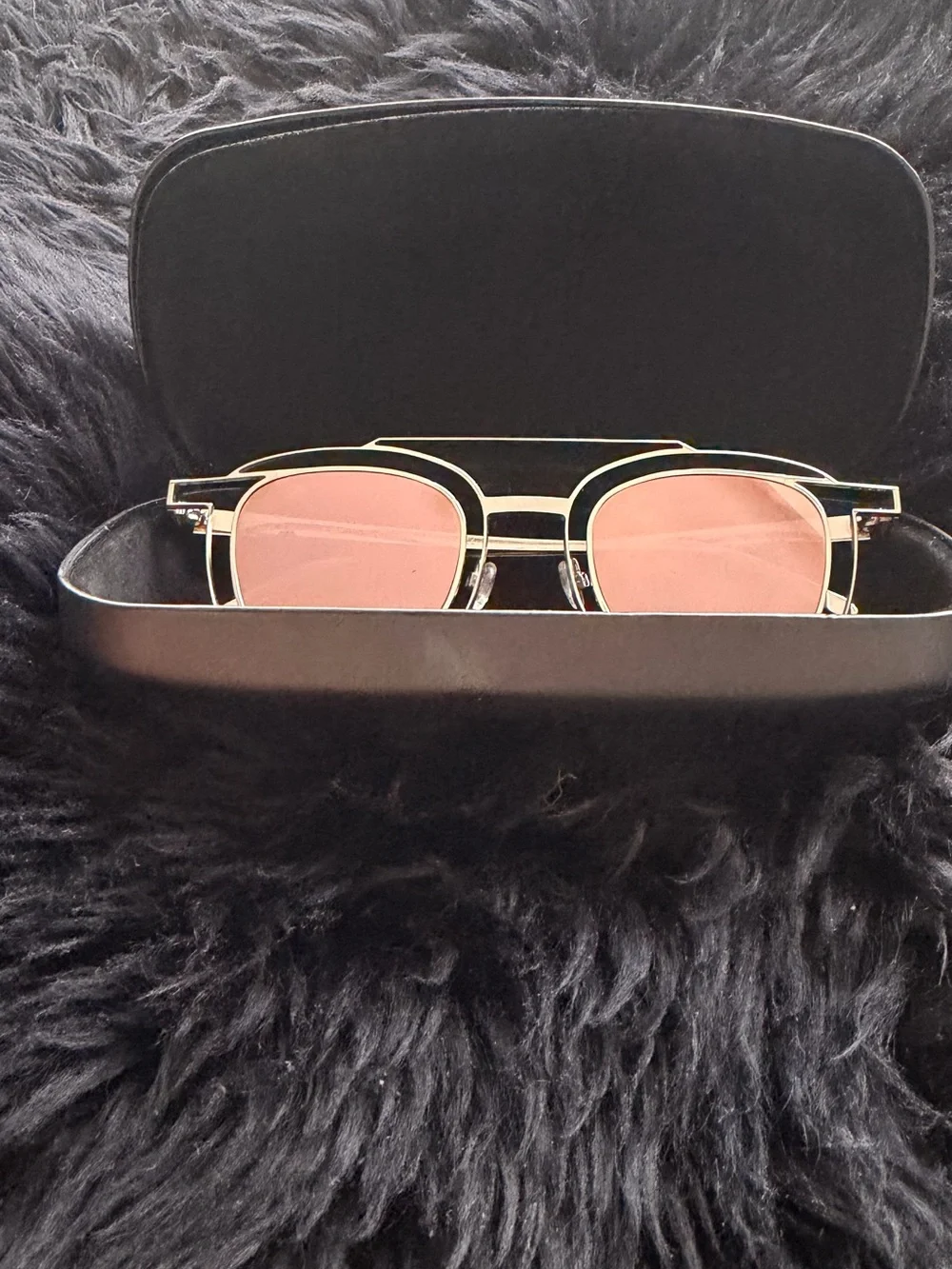 THIERRY LASRY Clear Frame Sunglasses with Pink Gradient Lenses